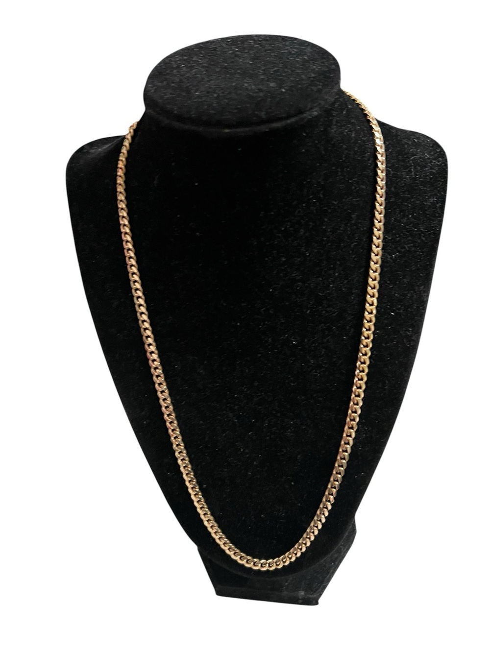 SHASHI Polished Gold Curb Cuban Link Chain Necklace 10.5”